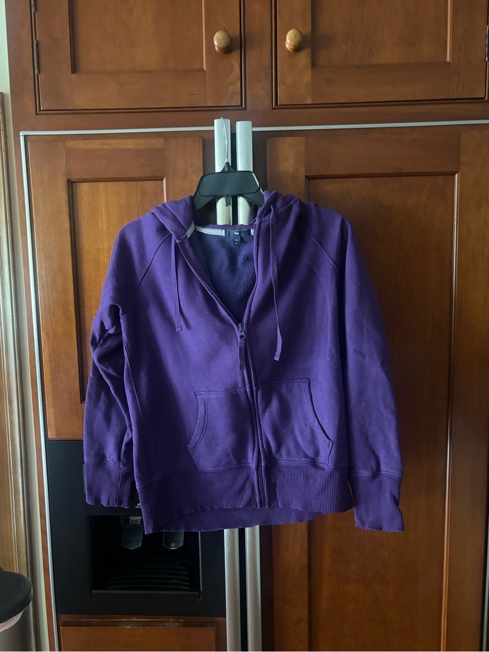 GAP Women's Purple Full-Zip Hooded Sweatshirt